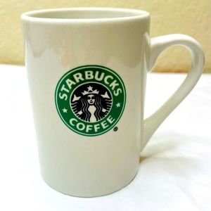 Starbucks 2008 White Coffee/Tea Mug Cup Green Mermaid Siren Logo 10FL OZ